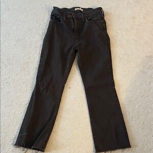 Brown Mid Rise Kick Out Jean